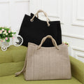 Solid Woven Collapsible Handbag
