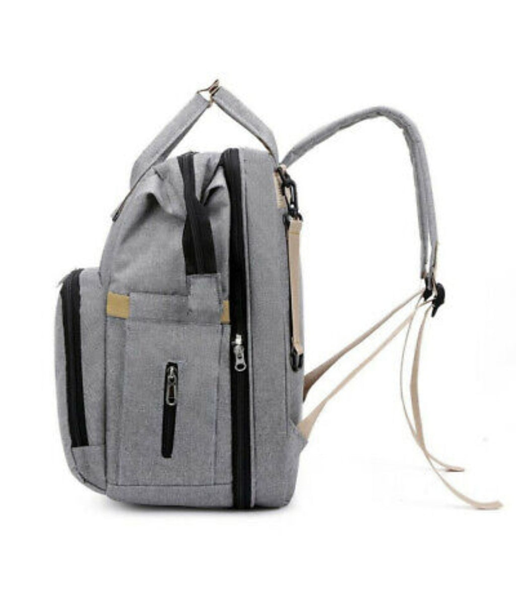 Multifunctional Diaper Backpack with Built In Baby Bed