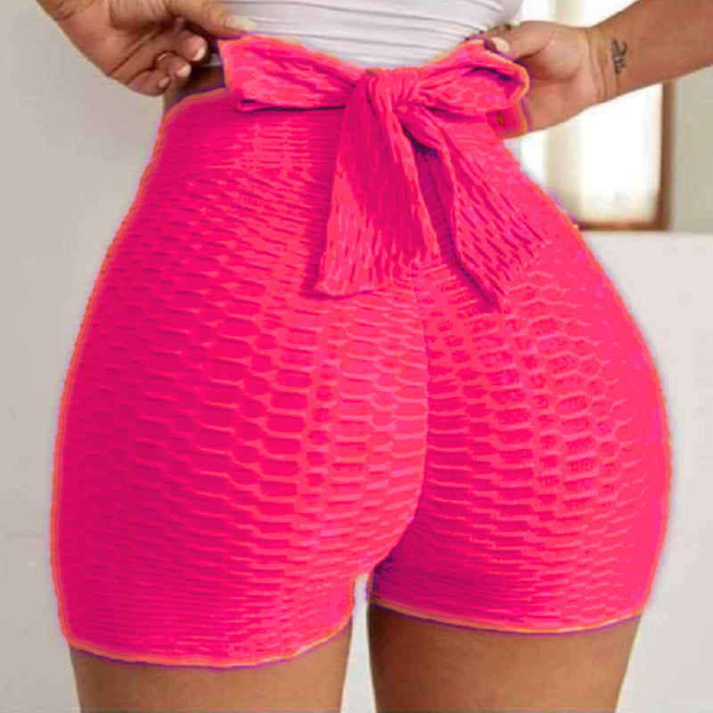 Jacquard Yoga Bubble Pants Women's Sports Shorts