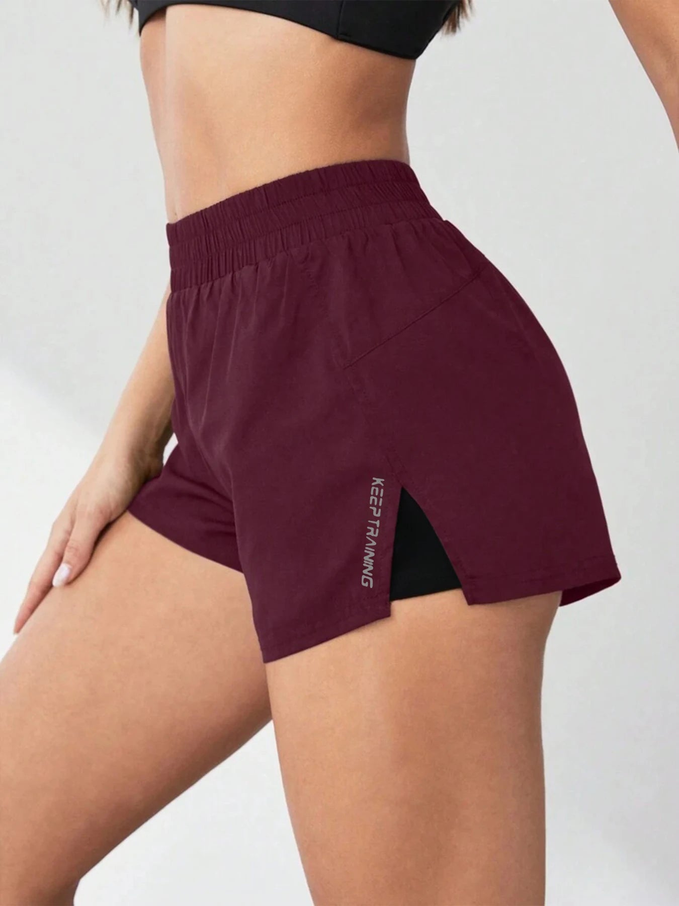 2026 New Style Faux Two Piece Anti Exposure Yoga Shorts
