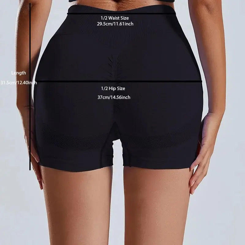 Yoga Basic 4Pcs Marled Knit Scrunch Sports Shorts