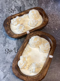 Handcrafted Botanical Garden Dough Bowl Candle Soy Wax Floral