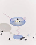 Jelly Bean Coupe Cocktail Glass Whimsical Eclectic Glassware